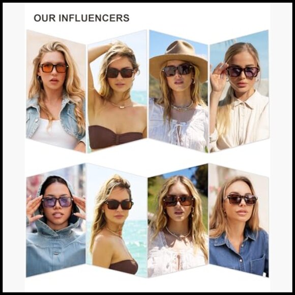 Polarized Square Sunglasses with UV400 TAC Lenses, Retro Frame